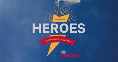 From our Heroes, 1,100,000 times thank you